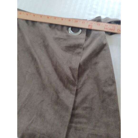 Abercrombie & Fitch chocolate brown faux suede miniskirt 4 wrap grommet boho A&F - Picture 8 of 9
